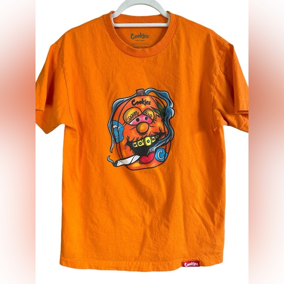 Cookies brand orange pumpkin pothead t-shirt men’s size medium - Picture 1 of 9